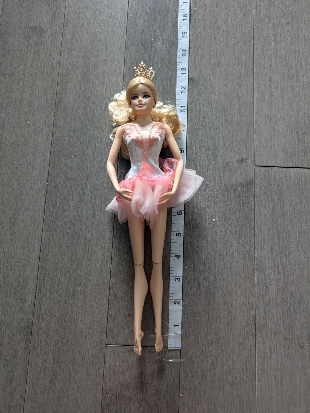 Blonde Princess Doll in Pink Tutu Dress Ballerina